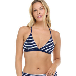 Skye Swimwear XS Jayme Blue White Breaking Waves Bikini Top